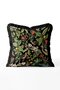 Vintage Botanical Birds Flowers and Citrus Branches Fringed Throw Pillow Cover