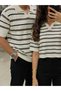 Unisex Shirt Collar Striped Couple Combination Set of 2 - 3