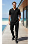 Men's Trendy Summer Wrinkled Fabric Short Sleeve T-Shirt and Pants Set - 5