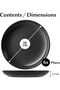 – 6 x Plate/Dinner Plate Set Stoneware Ceramic Tableware Set - Le Papillon Collection (Black, 26 cm) - 4
