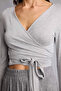 F8572Axgr93 Gray Belted Long Sleeve T-Shirt - 4