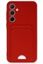 Ilkeshop New Galaxy A35 5g Case Kelvin Silicone with Business Card Holder (210617) - Red