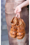 2311530 Eren Shoes&Bag Real Leather Banded Orthopedic Platform Sole Women's Sandals Brown - 3