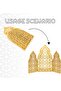 TariqANStore Ramadan Home Décor and Decorative Accessories, Mini Mosque Prayer Corner Setup, Wooden. (Wood, Gold) - 7