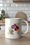 330ml Printed White Ceramic Mug Cup with Abstract Woman Design - 4