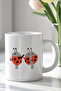 330ml Printed White Ceramic Mug Cup with Cute Ladybug