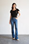 Openwork Lace Detailed Flywheel Sleeve Knitwear Blouse