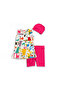 Girl's Top, Cap, Tights 3-Piece Abstract Patterned Semi-Hijab Sea Pool Swimsuit Set - 2