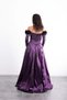 Strapless, Long Sleeves, Shoulder Accessories, Long, Elegant Taffeta Evening Gown - 2