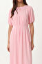 Pleated Summer Long Modal Dress Lgx0006 Sugar Pink - 3