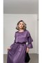 Shiny Fabric Ruffle Sleeve Dress - 4
