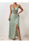 Strappy V-Neck Floral Print Crop Blouse & Slit Maxi Skirt Set - 5