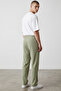 Men's Mint Green Oversize Ottoman Fabric Trousers - 6