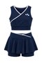 Girls' Skirted Shorts Bikini Set – Sporty Look, Comfortable Swimwear for the Sea and Pool