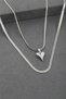 316 L Stainless Steel - Anti-Allergic - Non-Tarnish - Steel Double Italian Chain - Full Steel Heart - Design Necklace - 3