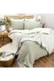 100% Cotton Muslin 4 Layer Bedspread Pike Double Size 230X240 Cm. Green Color - 2 Pillowcases 50X70 Cm.