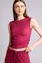 Slim Fit Crew Neck Wrinkled Textured Blouse H8059Ax26Sm