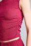 Slim Fit Crew Neck Wrinkled Textured Blouse H8059Ax26Sm - 4
