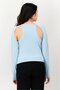 Women Sportswear Fit Long Sleeve Training Top, Light Blue - 3