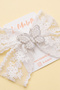 White Butterfly Figured Lace Bow Girl's Clip Buckle - 2