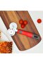 Stainless Steel Double Side Pizza Cutter DC1926 PP Handle MultiUse Pastry Slicer - 5