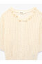 X Melis Ağazat - Sequin and Bead Embroidery Detailed Short Sleeve Crew Neck Openwork Cardigan - 5