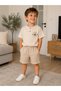 Boys' Striped T-Shirt Shorts Set 100% Cotton Top Linen Shorts Summer Casual 2 3 4 5 Years Old
