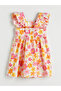Nevavm Square Collar Patterned Girl's Dress with a Difference - 2