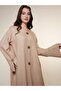 Elena By Dstyle ,beige melange wooden button Jalabiya with sheila - 6