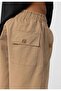 Lace-Up Baggy Gabardine Trousers - 5