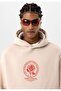Pocket detailed printed oversize sweatshirt - 6