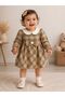 Plaid Pattern Baby Dress with Collar Detail - 2