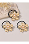Pack of 3 - Golden Flower Hair Tie - 2