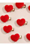 Pack of 10 - Red Heart Hair Clips - 4