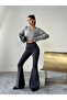Trendy High Waisted Lycra Stretch Wide Leg Spanish Flare Denim Jeans Leggings - 3