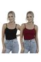 Women's Strappy Bodysuit 2-Pack Basic Thin Strappy Flexible Daily Top