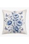 Blue and White Floral Patterned 4-Piece Throw Pillow Cover Set - 3