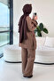 Double-Breasted Tie-Down Suit - Brown - 6