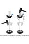 Hair Dryer Stand with Acrylic Tray and Two Spiral Holders, for Barber and Stylist Hair Salon - 3