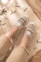 Graci̇e Imported Special Series Wool Knitting Detail Women's Shoes Beige - 3