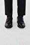 Black Genuine Leather Lace-Up Men's Classic Shoes - 6