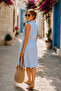 Aura Relax Shirt Collar Zero Sleeve Striped Maternity Dress - 3