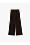 Viscose Comfortable Fit High Waist Lace-Up Wide Leg Pants - 4