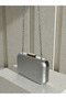 Silver Gray Lame Anti-Scratch Matte Leather Women's Evening Dress Bag Wedding Engagement Graduation - 2