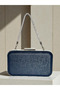 Navy Blue Silver Handle Anti-Scratch Matte Leather Women's Evening Dress Bag Wedding Engagement Graduation - 3