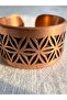 Flower of Life Themed Pure Copper Adjustable Ring