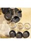 black 6-Jar Revolving Rack, Spices and Seasonings Sets with Rack, Countertop Seasoning Organizer P - 4