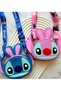 Pink Colored Silicone Young-Child Bag-Wallet with Cute Stilch Figure - 2