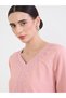 Pink Embroidered V-Neck Jalabiya - 4