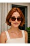 Coffee Polarized Women's Sunglasses |   Stylish Oval Frame Retro Design with Uv400 Protection
